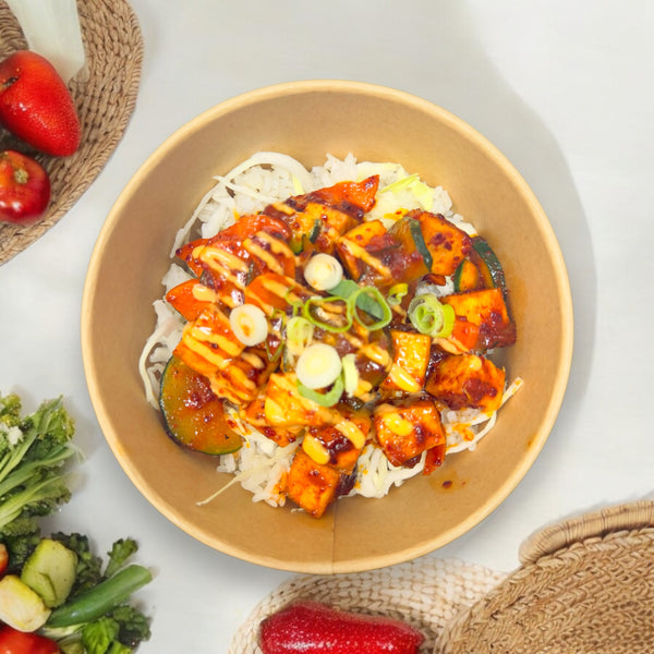 Spicy Tofu Rice Bowl (V)